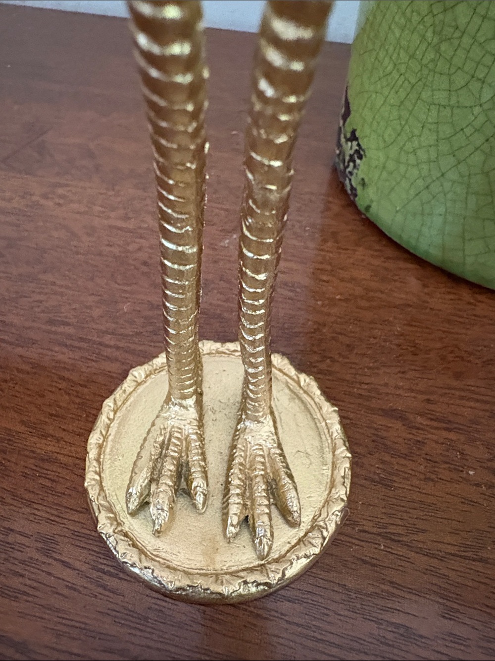 Gold Crane Ibis Egret Bird Figurine Decorative Accent - Picture 6 of 16